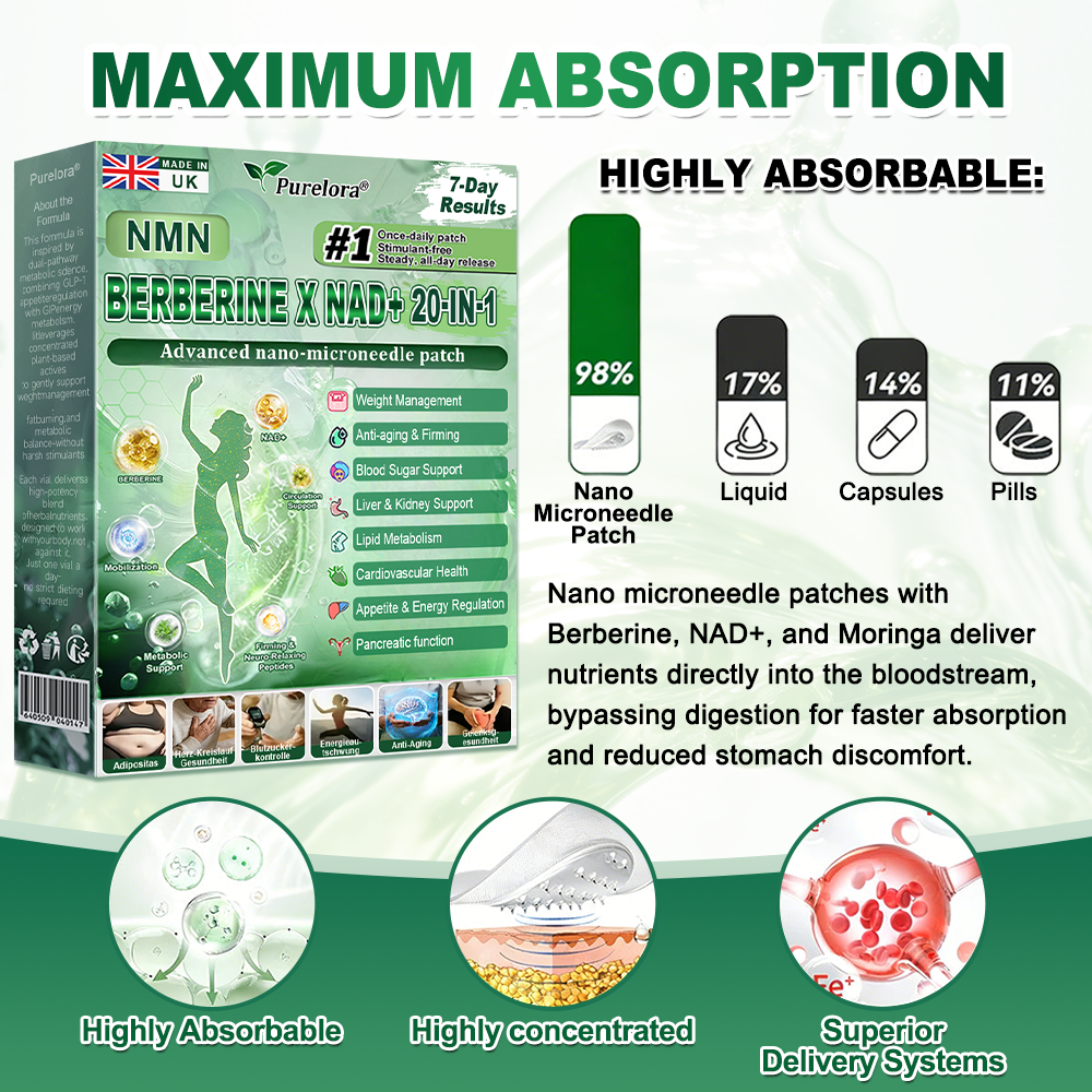 🏥𝑶𝒏𝒍𝒊𝒏𝒆 𝑷𝒉𝒂𝒓𝒎𝒂𝒄𝒚💖𝐏𝐮𝐫𝐞𝐥𝐨𝐫𝐚® NAD × 𝐄𝐆𝐂𝐆 20-𝐢𝐧-𝟏 𝐀𝐝𝐯𝐚𝐧𝐜𝐞𝐝 𝐍𝐚𝐧𝐨 𝐌𝐢𝐜𝐫𝐨𝐧𝐞𝐞𝐝𝐥𝐞 𝐏𝐚𝐭𝐜𝐡 (💧𝐉𝐮𝐬𝐭 𝐨𝐧𝐜𝐞 𝐚 𝐝𝐚𝐲, 𝐯𝐢𝐬𝐢𝐛𝐥𝐞 𝐜𝐡𝐚𝐧𝐠𝐞𝐬 𝐢𝐧 𝟕 𝐝𝐚𝐲𝐬) ✅𝐅𝐨𝐫 𝐨𝐛𝐞𝐬𝐢𝐭𝐲, 🅛🅞🅞🅢🅔 🅢🅚🅘🅝,𝐝𝐢𝐚𝐛𝐞𝐭𝐞𝐬, 𝐬𝐥𝐞𝐞𝐩 𝐚𝐩𝐧𝐞𝐚, 𝐣𝐨𝐢𝐧𝐭 𝐢𝐬𝐬𝐮𝐞𝐬, 𝐚𝐧𝐝 𝐦𝐨𝐫𝐞