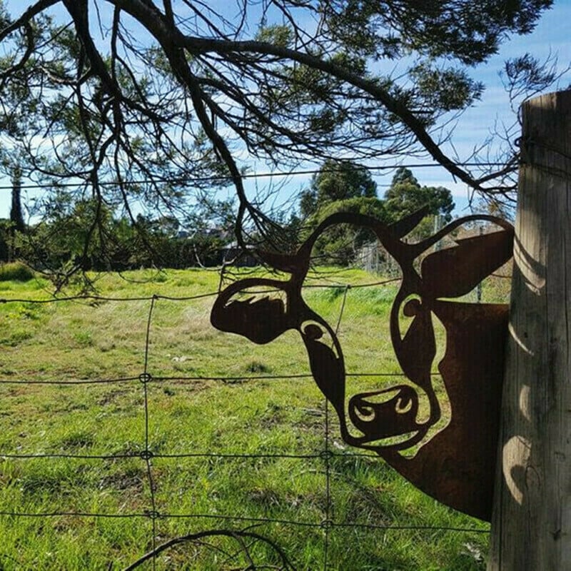 Handmade custom cow ornament